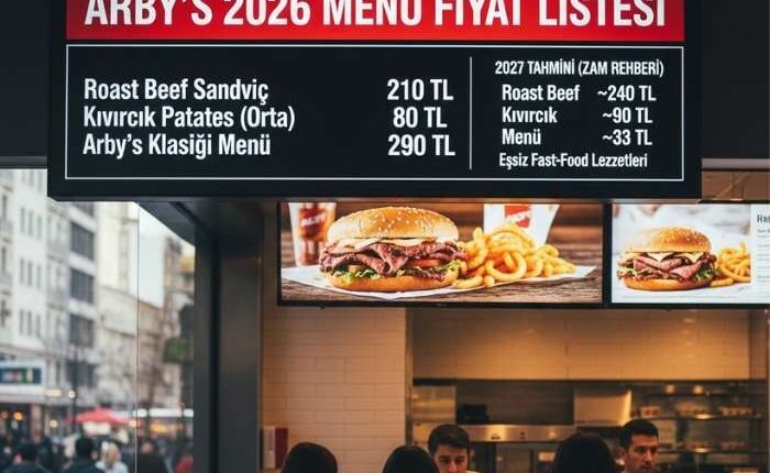 Arby’s Menü Fiyat Listesi