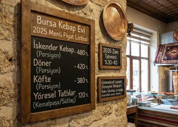 Bursa Kebap Evi Menü Fiyat Listesi