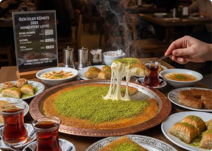 Özikizler Künefe menü fiyat listesi nedir