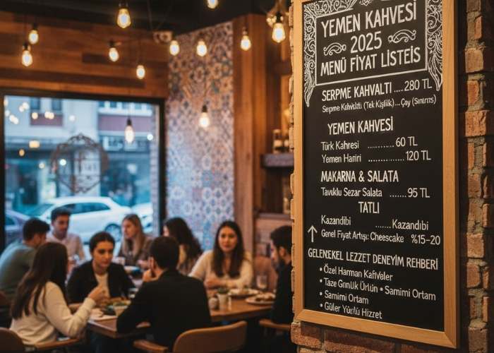 Yemen Kahvesi Menü Fiyat Listesi