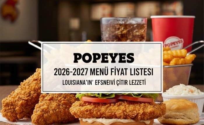 Popeyes Menü Fiyat Listesi