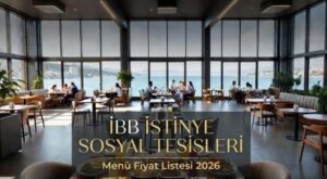 İBB İstinye Sosyal Tesisleri Menü Fiyat Listesi