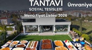 Tantavi Sosyal Tesisleri Menü Fiyat Listesi