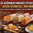 Öncü Döner Menü Fiyat Listesi